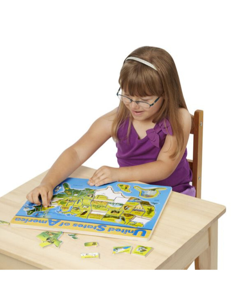 U.S.A. Map Wooden Puzzle