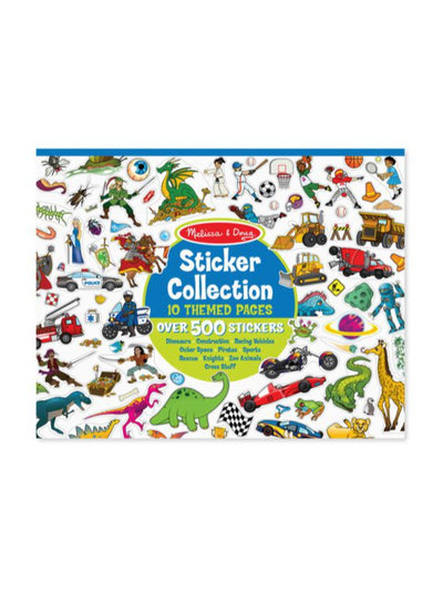 Sticker Collection Book: 500+ Stickers - Dinosaurs, Vehicles, Space, and More