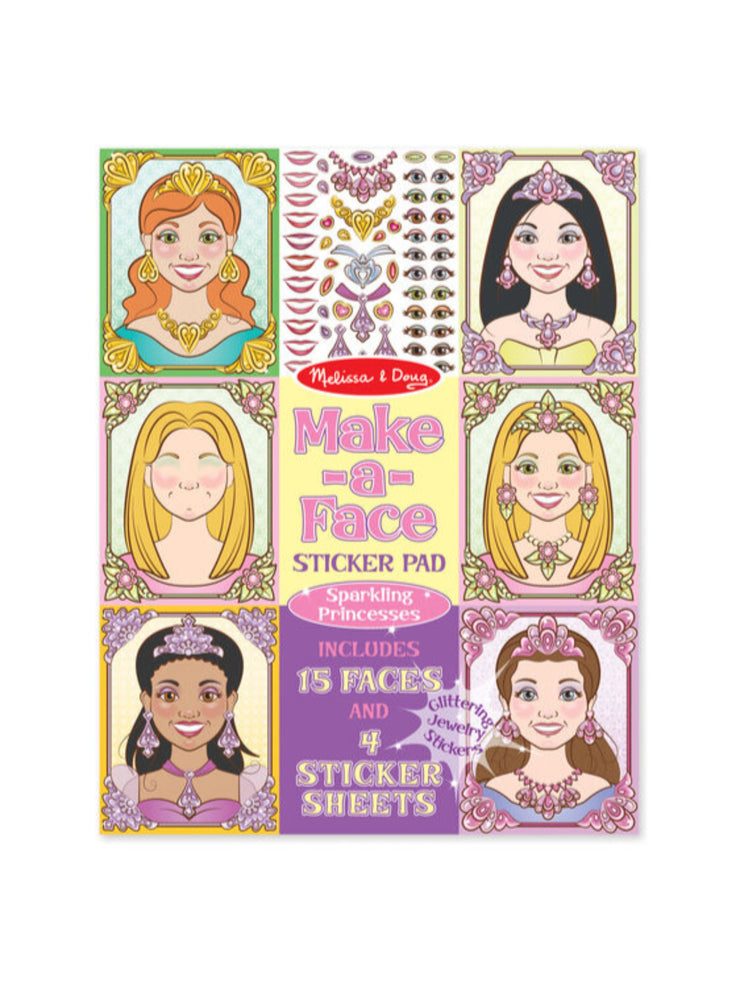 Make-a-Face Sticker Pad - Sparkling Princesses