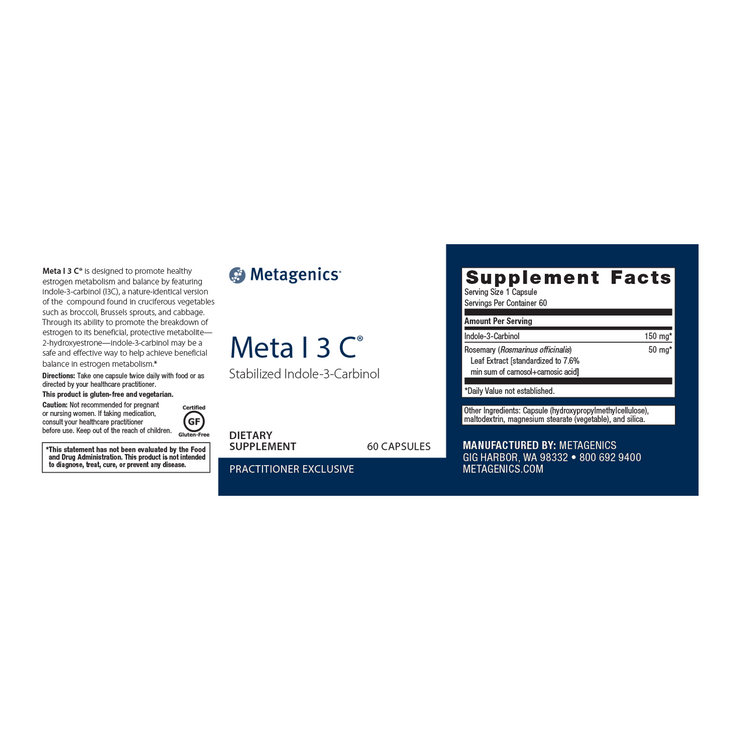 Meta I 3 C® <br>Stabilized Indole-3-Carbinol