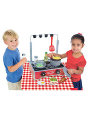 Melissa & Doug® Deluxe 17-Piece Wooden Cooktop Set