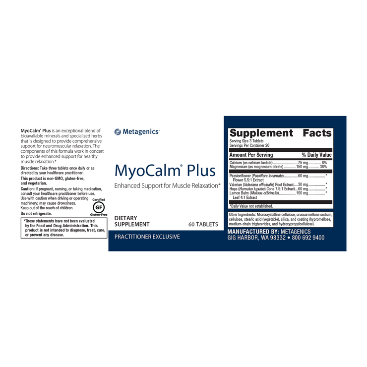 MyoCalm® Plus <br>Enhanced Support for Muscle Relaxation*