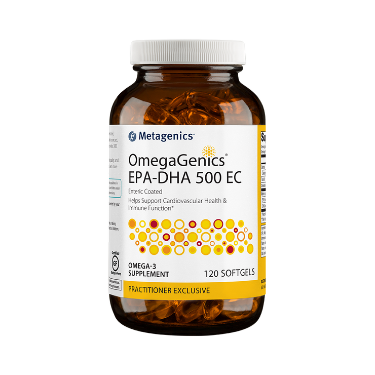 OmegaGenics® EPA-DHA 500 EC <br>Enteric Coated Helps Support Cardiovascular Health & Immune Function*