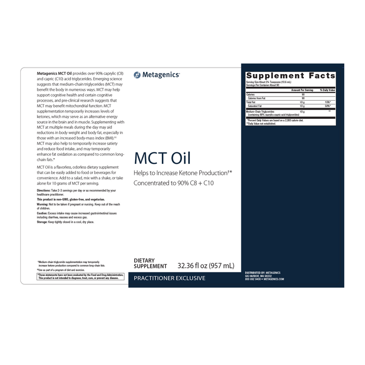 MCT Oil <br>Helps to Increase Ketone Production†* Concentrated to 90% C8 + C10