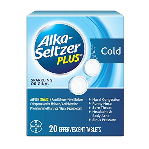 Alka Seltzer Plus Cold Formula For Nasal Congestion, Sparkling Orignal