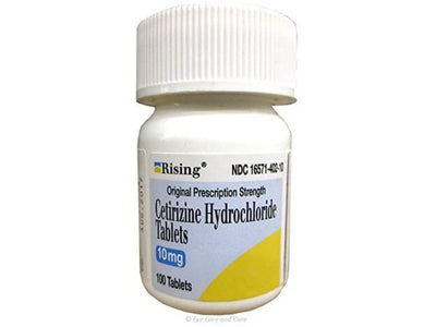 Cetirizine 10 mg Antihistamine Tablets Generic for Zyrtec 24 Hour Allergy Tablets 100 Tablets per Bottle Pack of 2 Total 200 Tablets