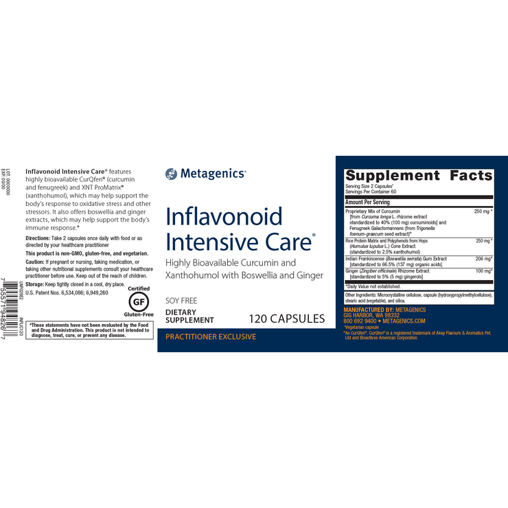Inflavonoid Intensive Care® <br>Highly Bioavailable Curcumin and Xanthohumol with Boswellia and Ginger