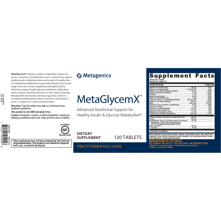 MetaGlycemX™ <br>Advanced Nutritional Support for Healthy Insulin & Glucose Metabolism*