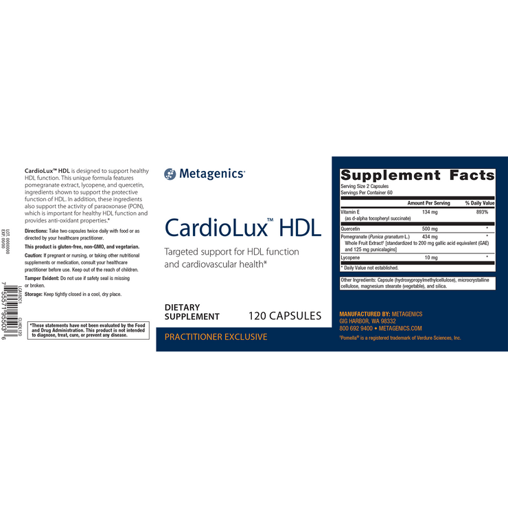 CardioLux™ HDL Targeted support for HDL <br>function and cardiovascular health*