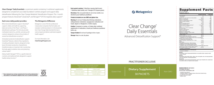 Clear Change® Daily Essentials <br>Advanced Detoxification Support*
