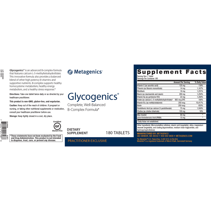 Glycogenics® <br>Complete, Well-Balanced B-Complex Formula*