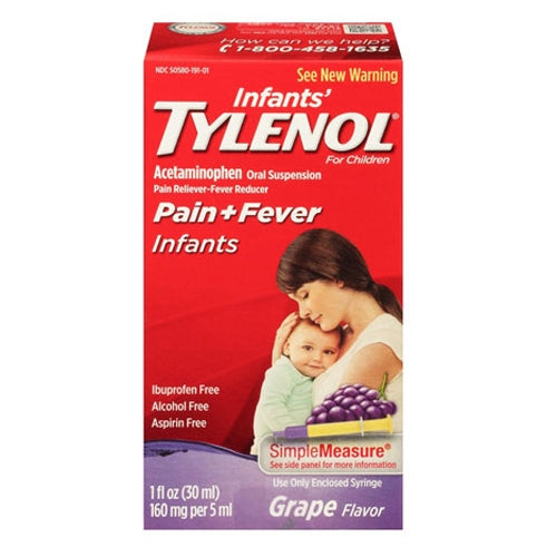 Infants Tylenol Oral Suspension, Fever Reducer and Pain Reliever