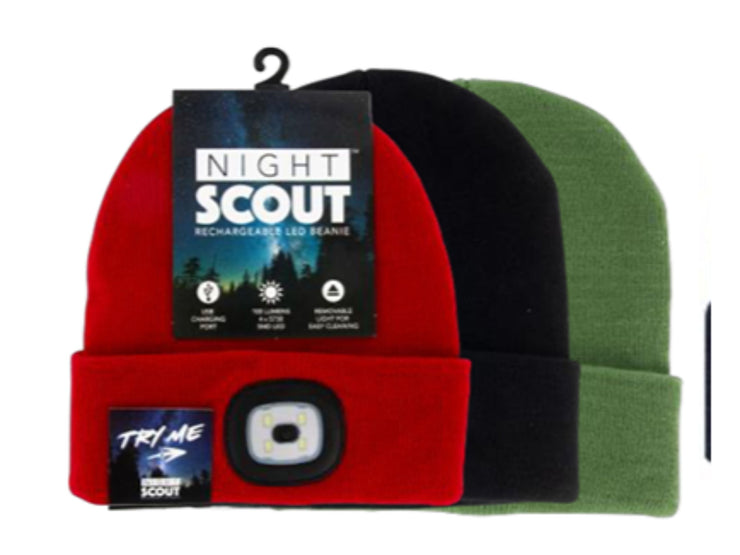 Night Scout Unisex/Mens Rechargable Beanie