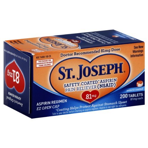 St. Joseph Safety Coated Aspirin Pain Reliever